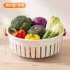 Bandeja lavabolsas de doble capa con colador, diseño nuevo para uso doméstico, adecuada para mesas de centro de sala, platos de frutas y uso en la cocina, con un filtro engrosado para un drenaje de agua eficiente