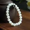 Pulsera de jade dorado natural Xinjiang Karamay Collar de jade dorado Jade dorado blanco Soporte en vivo