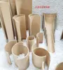 Tubos de papelão semicirculares, azulejos feitos à mão, bolas de pingue-pongue, pistas de carro e materiais de tubo de papel kraft