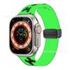 Para Apple Watch Pulseira de silicone impressa iwatch8Ultra transparente luminosa Apple pulseira dobrável magnética