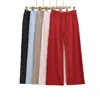 Pantalones Anchos Cálidos Estilo Americano Perezosos Otoño e Invierno Nuevos Versátiles Adelgazantes Cintura con Cordón Elástico Pantalones Deportivos de Yoga Pantalones Largos hasta el Suelo