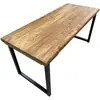 Mesa de madera maciza marco de hierro forjado mesa de centro soporte para té mesa de comedor larga computadora para el hogar B&B mostrador de bar patas de hierro escritorio