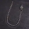 Cadena de Cintura Estilo Punk Oscuro Europeo y Americano, Marca de Cuero de Calavera Retro con Cadena Multicapa Cadena Pesada para Pantalones, Accesorios de Moda