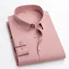 Camisa de vestir blanca profesional para hombre de manga larga y corta, no necesita planchado, con amoníaco líquido, 80 hilos, camisa de vestir de lujo ligero