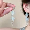 Brincos de Agulha de Prata Pura S999 Cubo de Açúcar Pequeno para Mulheres 2026 Novos Populares Brincos de Cubo de Açúcar com Zircônia Colorida Brincos de Alto Padrão