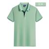 Camisa Polo Intercolor de Algodón Tencel para Hombres y Mujeres, Camiseta de Manga Corta con Cuello, Polo de Trabajo con Estampado de Logo, Recomendado