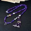 Colar de Franjas de Cristal Estilo Antigo Acessórios Dinastia Han para Mulheres Colar de Contas Multi-Tesouro Pingente Flor de Diamante Joias Estilo Chinês