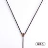 Colar Pingente Jadeíta Jade Corda Simples Masculino e Feminino Nó Plano Corda Ágata Jade Pei Ping An Fivela Cordão