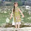 Hanfu Infantil 2025 Novo Estilo de Verão Roupas Tradicionais para Meninos e Meninas, Traje Tang Melhorado para Apresentações no Festival do Meio Outono e Dia Nacional