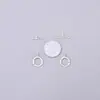 Plata Esterlina S925 Cierre Clásico Redondo Ondulado Pequeño Ot Accesorio Conector de Extremo para Pulsera DIY Artesanía Fina Vintage