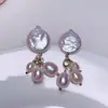 Brincos de pérola de mesmo estilo transfronteiriços, tarraxas de ouvido de prata pura de luxo leve francês, acessórios de outono e inverno, brincos femininos da moda estilo retrô europeu e americano