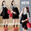 Foto real en stock Nuevo Verano para Mujeres Embarazadas Suelto Adelgazante Moda Combinable Dulce Reductor de Edad Top de Mamá a la Moda