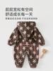 Ropa para Bebé Algodón Puro Categoría a Mono de Otoño para Bebé con Capucha Doble Capa Sin Huesos Ropa de Salida Ropa para Bebés y Niños de Anyang