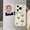 Adecuado para Funda de Teléfono Huawei Pura90 Pro Max, Estilo Coreano de Gama Alta, Moda Simple de Dibujos Animados, Diseño de Palmera de Vacaciones