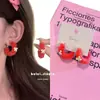 Pendientes de Felpa Suave con Lazo Otoño e Invierno de Arroz Glutinoso Haiyan Dulces Retro Alto Temperamento Pendientes de Otoño e Invierno