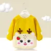Babeiro Blusa de Pintar Bebê Impermeável Comer Vestido Invertido Manga Longa Outono e Inverno Avental Infantil Roupas de Proteção para Jardim de Infância Avental