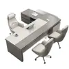 Escritorio de oficina, escritorio ejecutivo, juego de escritorio y silla simple y moderno, escritorio ejecutivo grande, engrosado, estilo de lujo ligero, adecuado para jefes, presidentes, gerentes y supervisores