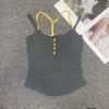 Estilo Coreano Deseo Puro Adelgazante Floral Sexy Spice Girl Corto Top Interior Ropa Exterior Camisola/Camiseta Falsa de Dos Piezas