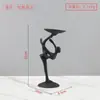 Candelabro de Figura Geométrica Abstrata de Metal Moderno Velas Ornamentos Decorativos Arte Restaurante Hotel Quarto Modelo Decorações para Casa