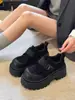 Mocasines de plataforma estilo retro, con efecto desgastado de color, suela gruesa, para mujer, nueva colección primavera 2026, con correas de velcro, realzan la altura, efecto adelgazante, suela suave y cómodos