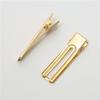 Suministro directo de fábrica pinza de pico de pato hueca de metal de 6 cm pinza dorada galvanizada para flequillo pinza de cocodrilo estilo coreano para cabello suelto
