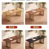 Conjunto de mesa e cadeiras de jantar em madeira maciça e rattan para uso doméstico, mesa de jantar simples em estilo wabi-sabi, mesa de chá retangular e cadeiras para casa de temporada