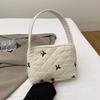 2025 Bolsa Feminina Outono e Inverno Nova Grande Capacidade Casual Algodão Bolsa Moda Commuter Bolsa Simples Estilosa Bolsa Balde