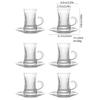 Juego de Taza y Platillo para Café Turco para el Hogar Vidrio para Té Negro Taza de Agua Estilo Europeo de Gama Alta Exquisito Nicho Taza para el Té de la Tarde