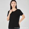 Nova Suorona Roupas Femininas de Manga Curta Gelo T-shirt Cultural Camisa Cor Sólida Camisa de Publicidade Solta Crewneck Roupas de Trabalho Imprimir