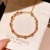 Pulseira Oval de Zircônia Estilo Corte Retrô para Mulheres Design com Senso de Design Nicho Versátil Joia para Mãos Leve Luxo Sensação de Alto Padrão