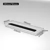 Caja para cables de escritorio de computadora aleación de aluminio caja para cables de escritorio de computadora caja para cables de escritorio orificio para cables de escritorio cepillo venta al por mayor 22