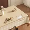 Mantel de estilo wabi-sabi de dibujos animados, impermeable y a prueba de aceite, mantel de comedor sin lavado, nuevo modelo 2026, lujo ligero con un toque de alta gama, cubierta para mesa de centro