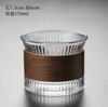 Taza de té martillada estilo japonés vidrio anillo de madera de nogal Taza de té Taza maestra Taza de té juego de té kung fu Taza de té