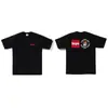 Camiseta Manga Curta da Marca Japonesa Tendência Bape com Estampa Camuflada de Macaco Dormindo e Cabeça de Macaco, Camiseta de Verão para Casais, Camiseta Curta Casual Esportiva de Meia Manga