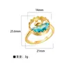 Europa y Estados Unidos joyería de moda transfronteriza cien personalidad apertura ajustable diamante mariposa estrella amor cobre micro incrustación anillo