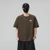 Camiseta Fresca de Manga Corta con Cuello Redondo Bordada Nueva de Moda para Hombre, Top Casual Versátil de Corte Holgado Estilo Pareja