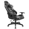 Silla de Carreras para Gaming con Carcasa de Nylon, Reposabrazos Giratorios Ajustables Funcionales 2D y Superficie de PU, Diseño Moderno Minimalista