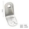 Código de ángulo de acero inoxidable engrosado tipo L de ángulo recto soporte fijo de ángulo de 90 grados conector de soporte de estante de ferretería galvanizada