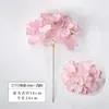 Hortênsia artificial de cabeça única no atacado para decoração de casamento, materiais de fundo e uso especial para vitrines de shoppings e paisagismo de parede de flores