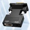 Hdmi para vga com adaptador de áudio decodificador de computador conversor HDMI fêmea para monitor VGA macho