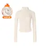 Conjunto de Yoga de Bloques de Color de Alta Gama con Cárdigan de Cremallera de Cuello Alto y Conjunto de Pantalones de Yoga Ajustados de Cintura Alta con Sensación de Piel Nude