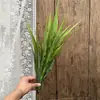 Pico de bambu de galho alto céu estrelado dente-de-leão verde escuro verde claro estilo floresta celebração de casamento decoração marcador de corredor arranjo de flores teto alto material de folha