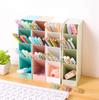 Caja de Almacenamiento de Escritorio con Inserción Oblicua de Color Nórdico, Estante para Almacenamiento de Brochas de Maquillaje, Estante para Almacenamiento de Papelería para Estudiantes, Soporte de Plástico para Almacenamiento de Bolígrafos