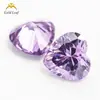 3x3 ~ 15x 15mm 3A corazón de melocotón de color circonita colección anillo al por mayor superficie de gema piedra desnuda joyería DIY