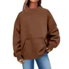 Moletom casual unissex com fleece para 2026, site independente europeu e americano da Amazon, conjunto para casal, blusa de fleece feminina de manga comprida solta