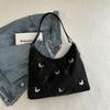 Bolso de Gran Capacidad para Mujer 2024 Nueva Textura Estilo Mariposa Ropa de Trabajo Casual Hombro Cruzado Mochila de Moda