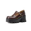 Sapatos Mary Jane de Couro Genuíno com Sola Grossa 2025 Primavera e Outono Novos Sapatos Femininos de Bico Quadrado Plataforma Solado Grosso Salto Grosso Sapatos de Camada Única Coringa Sapatos de Couro Pequenos