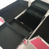 Caixa de ferramentas de liga de alumínio feita de fábrica dobra dobrada dupla unha de beleza bordado de grande capacidade caso cosmético portátil