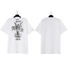Versión correcta PALM camiseta de manga corta con estampado de letras de ángeles de oso decapitado para hombre y mujer, manga corta de verano