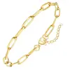 Joias da moda europeia e americana ins nicho pulseira de clipe osso de cobra corrente cubana de aço inoxidável corrente Figaro atacado